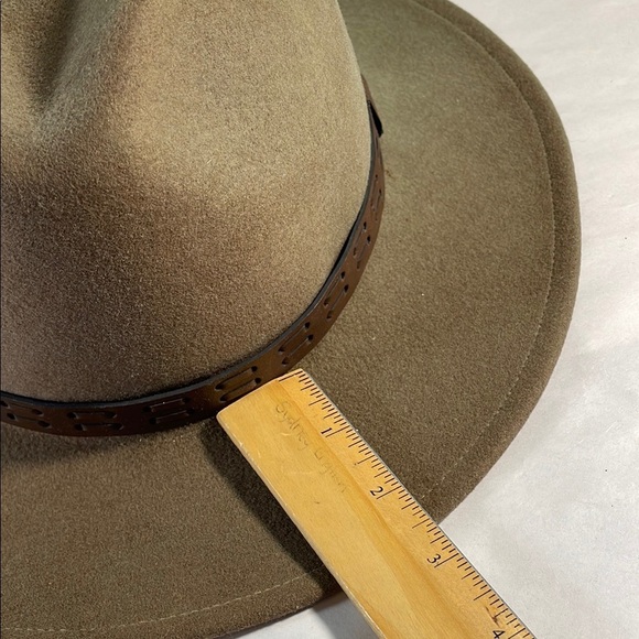 Country Gentleman Bromley Tan Brown Lite Felt Wool Fedora Water Repellent Sz M - Picture 3 of 7